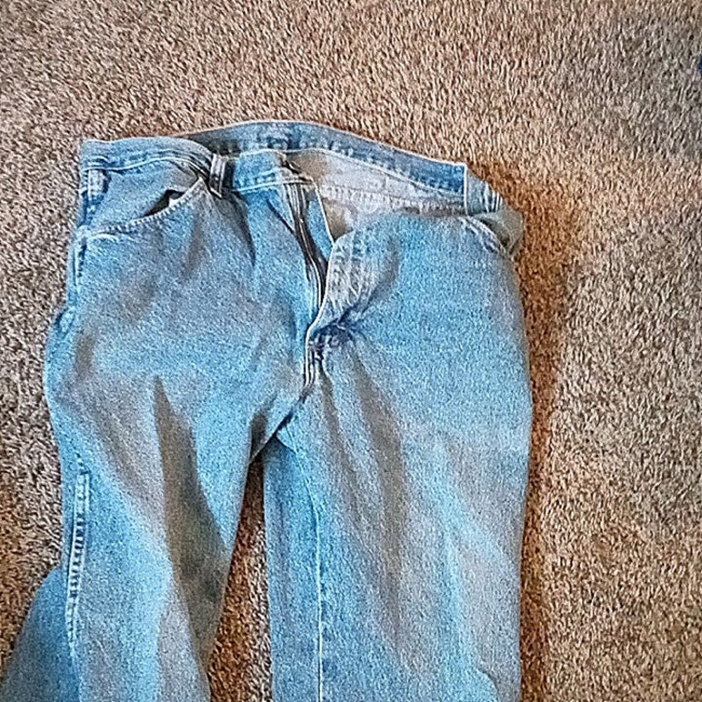 Mens rustler blue jeans